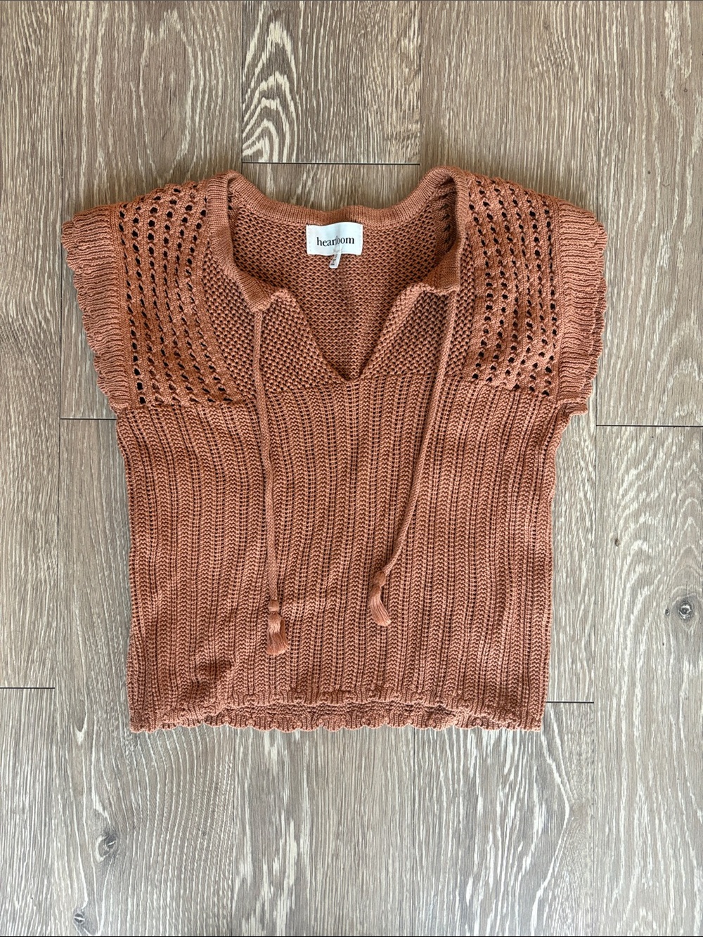 Heartloom Burnt Orange Knit Top